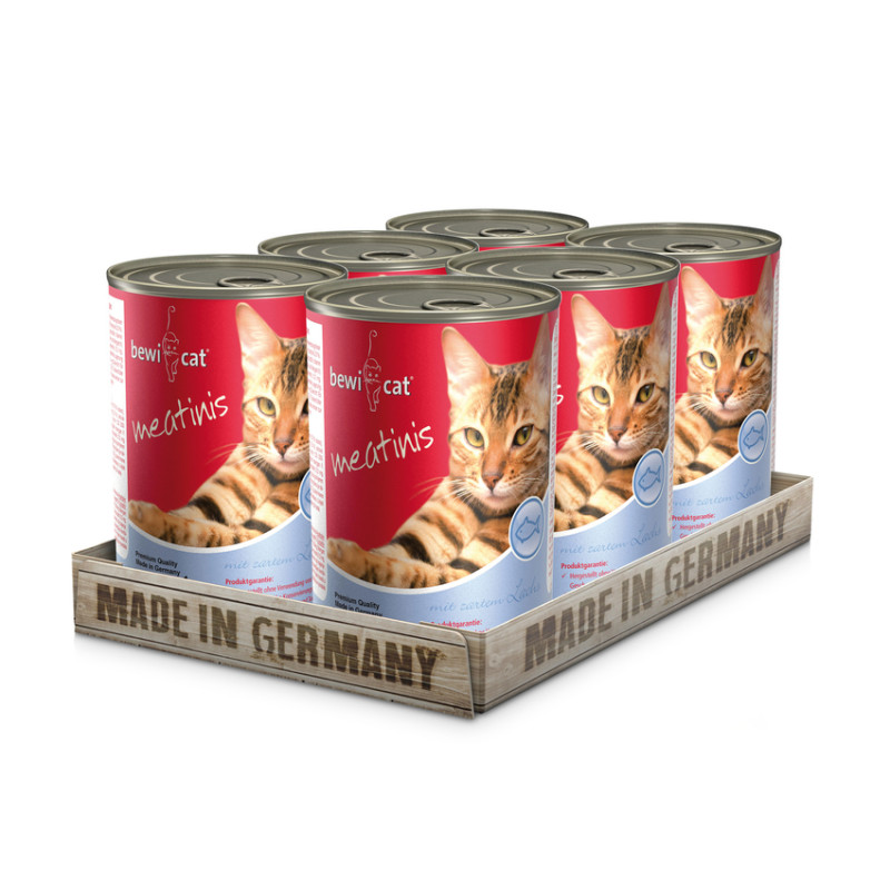 BEWI CAT Wet Meatinis Lachs 400 g x 6 Dosen