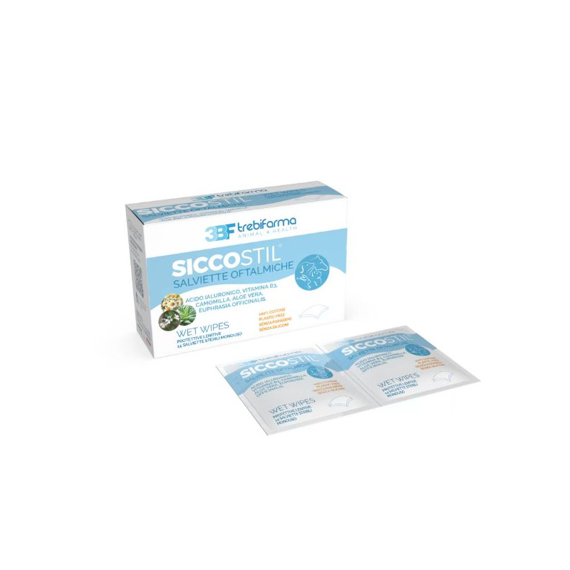 TREBIFARMA - Siccostil Soothing ophthalmic wipes 14 sachets.