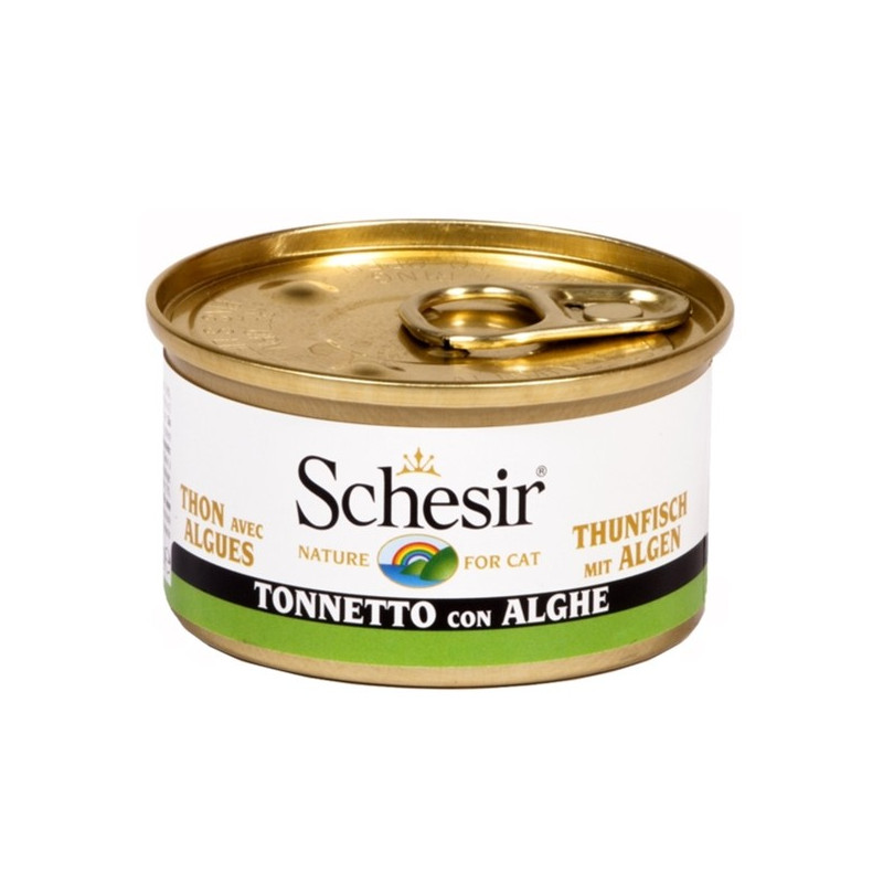 Schesir Chat Tonnetto avec Alghe en gelée 85 g Schesir Chat Tonnetto avec Alghe en gelée 85 g