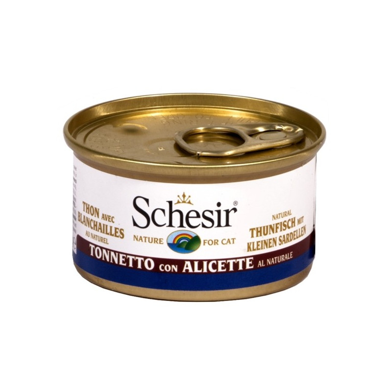 Schesir Chat Tonnetto avec Alicette al Naturel 85 g