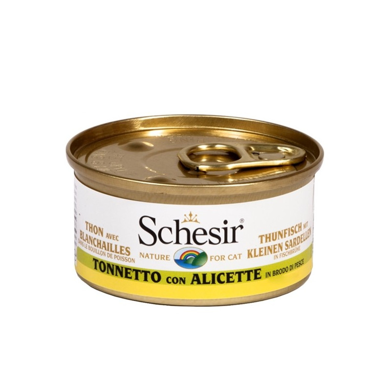 Schesir Chat Tonnetto avec Alicette in Brodo 70 g