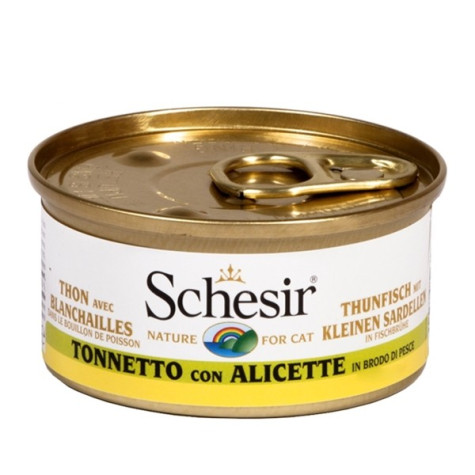 Schesir Chat Tonnetto avec Alicette in Brodo 70 g