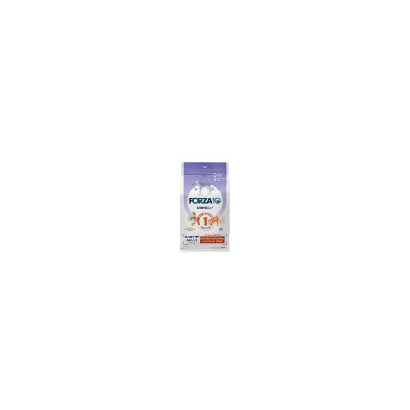 FORZA10 chien monodiet adult minitoy cheval et petits pois 1,5 kg FORZA10 chien monodiet adult minitoy cheval et petits pois 1,5 kg