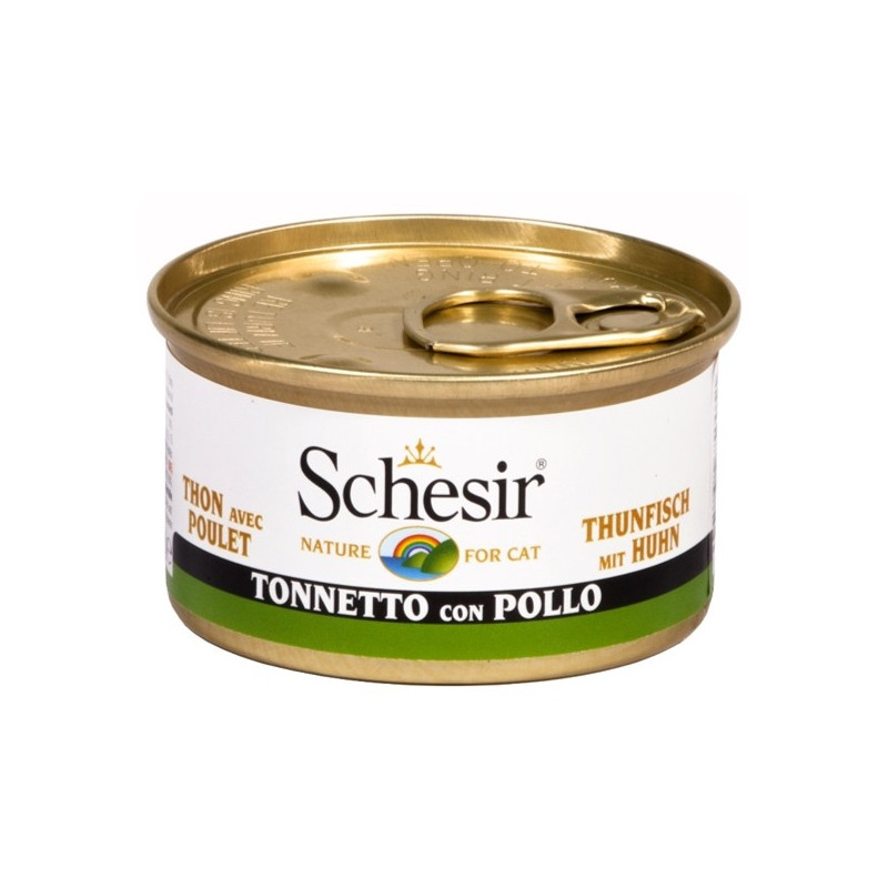Schesir Chat Tonnetto avec filets de poulet en gelée 85 g