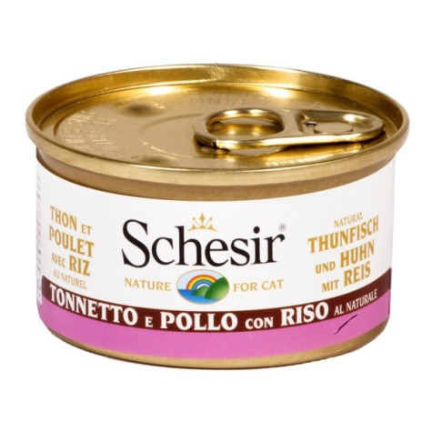 Schesir Chat Tonnetto avec Filetto de poulet et riz al Naturel 85 g