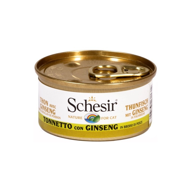Schesir Chat Tonnetto avec Ginseng in Brodo 70 g Schesir Chat Tonnetto avec Ginseng in Brodo 70 g