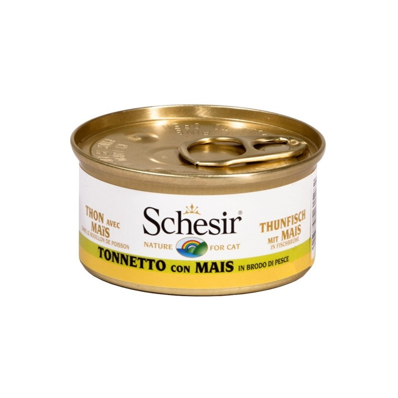 Schesir Chat Tonnetto avec maïs in Brodo 70 g