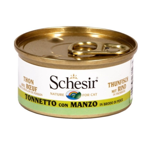 Schesir Chat Tonnetto avec bœuf in Brodo 70 g