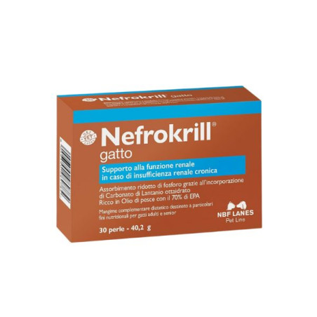 NBF - Nefrokrill gatto 30 perle da 1340 mg. - 