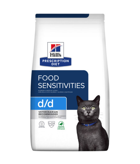 Hill's - Diet d/d gatto con anatra e piselli da 1,5 kg - 