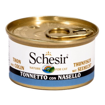 Schesir Gatto Tonnetto con Nasello in Gelatina 85 gr. - 