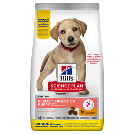 Hill's - Perfect Digestion large puppy con pollo e riso integrale 12 kg - 