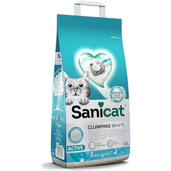 SANICAT Lettiera Clumping White Active - 10LT