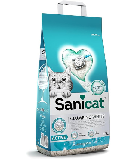 SANICAT Lettiera Clumping White Active - 10LT