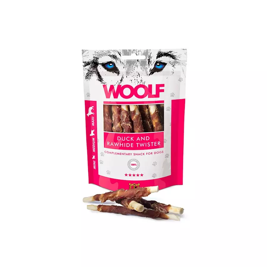 WOOL SNACK ROTOLINI DI ANATRA 100 GR. WOOL SNACK ROTOLINI DI ANATRA 100 GR.