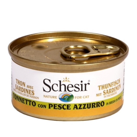 Schesir Chat Tonnetto poisson Azzurro in Brodo 70 g