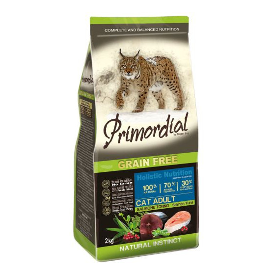 Primordial - adult gatto salmone e tonno 2 kg - 