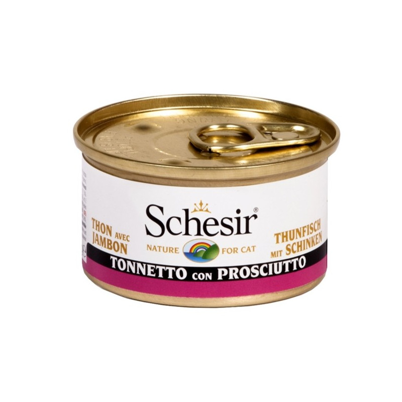 Schesir Chat Tonnetto avec jambon en gelée 85 g Schesir Chat Tonnetto avec jambon en gelée 85 g
