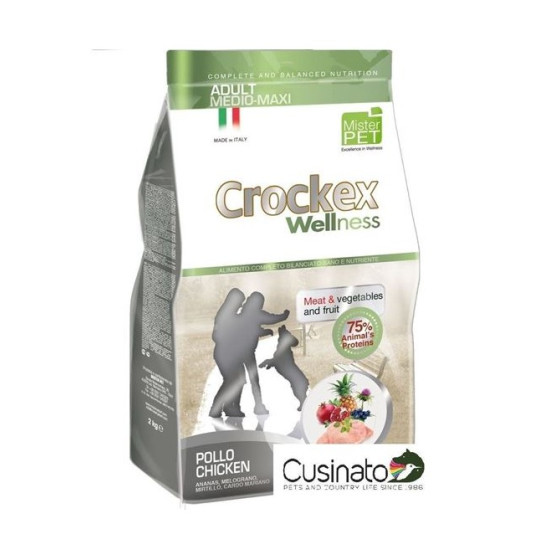 CROCKEX Wellness adult medium/maxi pollo e riso 12 kg - 