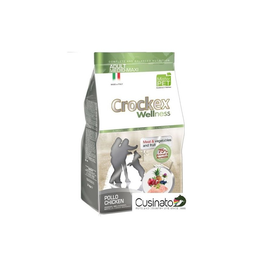 CROCKEX Wellness adult medium/maxi poulet et riz 12 kg CROCKEX Wellness adult medium/maxi poulet et riz 12 kg