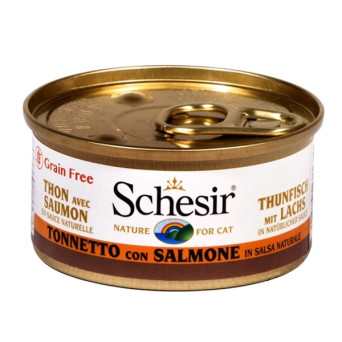 Schesir Cat Tuna with Salmon in Natural Sauce 85 gr.