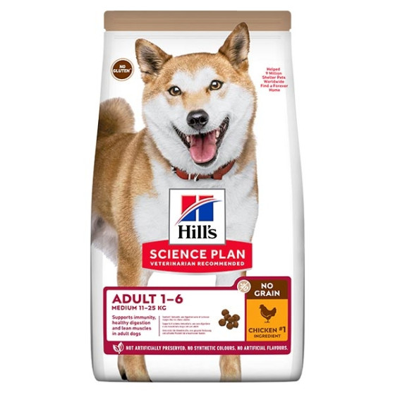 Hill's Pet Nutrition - Science Plan No Grain Adult Medium con Pollo 12KG - 