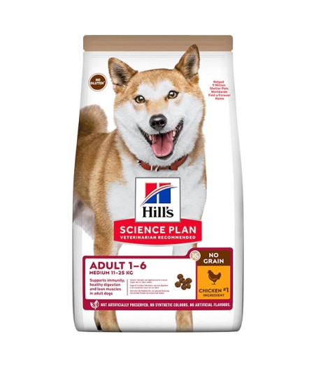 Hill's Pet Nutrition - Science Plan No Grain Adult Medium con Pollo 12KG - 