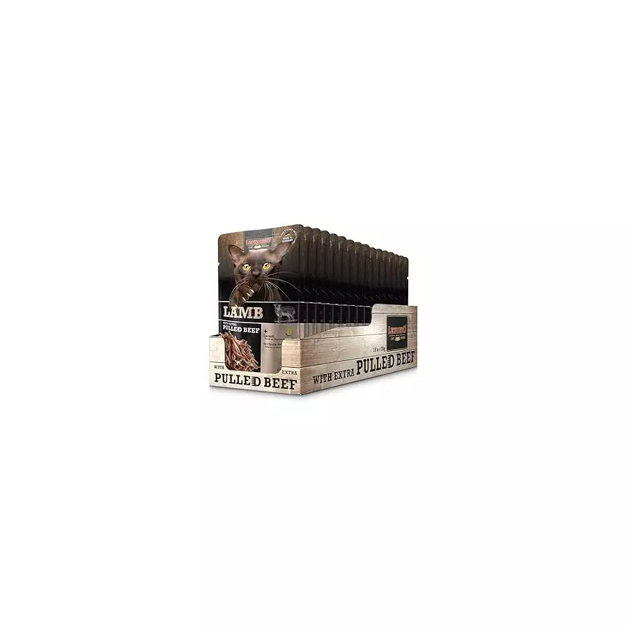 Leonardo Agnello con sfilaccetti di carne al manzo 16 x 70 gr. Leonardo Agnello con sfilaccetti di carne al manzo 16 x 70 gr.