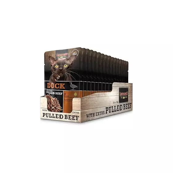 Leonardo Anatra con sfilaccetti di carne al manzo 16 x 70 gr. - 