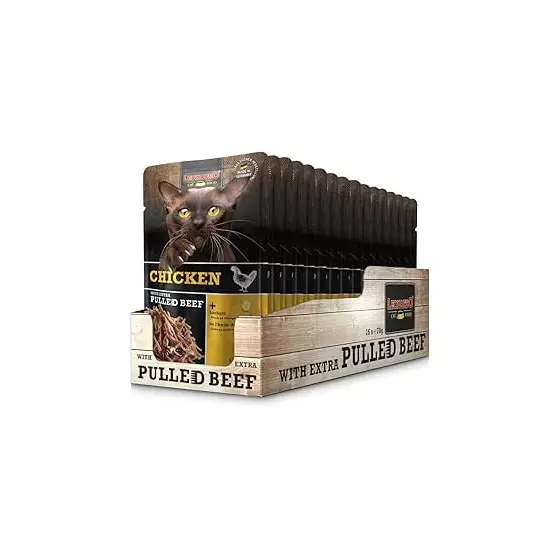 Leonardo Pollo con sfilaccetti di carne al manzo 16 x 70 gr. - 