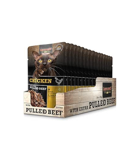 Leonardo Poulet avec effilochés di carne au bœuf 16 x 70 g.