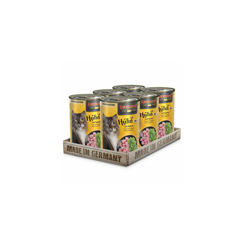 LEONARDO SUPERIOR boîte Poulet avec Spinaci 6 x 400 g