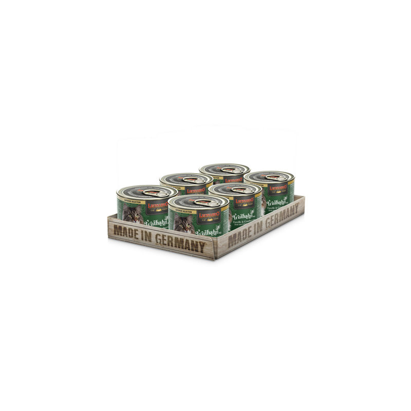 LEONARDO SUPERIOR boîte Dinde avec Truite et Myrtilles rossi 6 x 200 g