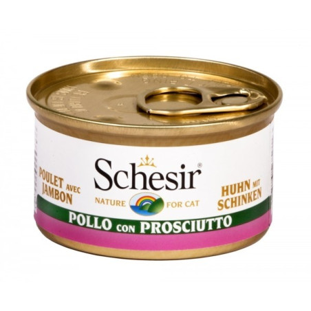 Schesir Gatto Filetti di Pollo con Prosciutto in Gelatina 85 gr. - 