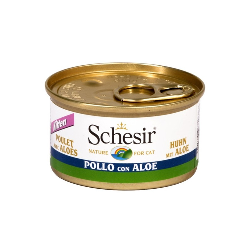Schesir Kitten filets de poulet avec Aloe en gelée 85 g Schesir Kitten filets de poulet avec Aloe en gelée 85 g