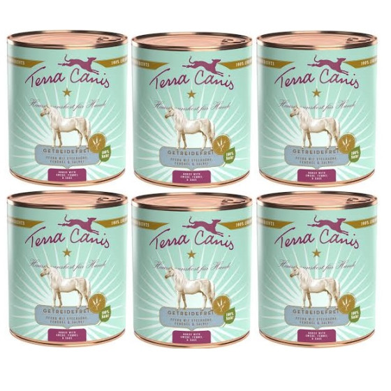 TERRA CANIS Grain Free Beef mit Zucchini, Kürbis und Oregano 6 X 800 gr. -