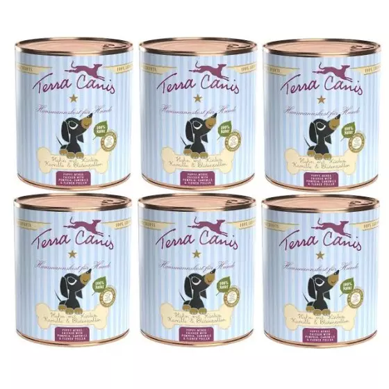 TERRA CANIS Puppy Beef mit Apfel, Karotten und Hundsrose 6 X 800 gr. - 