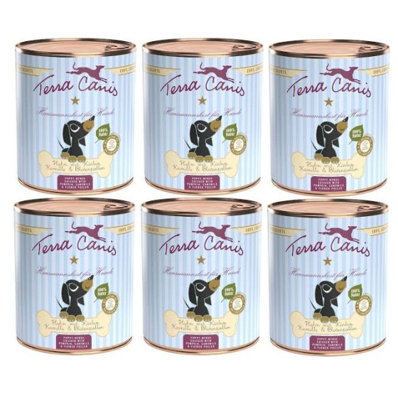 TERRA CANIS Puppy Manzo con mela, carote e rosa canina 6 X 800 gr. - 