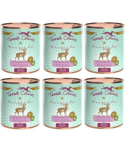 TERRA CANIS Grain Free Selvaggina con patate, mela e mirtilli rossi 6 x 800 gr. -