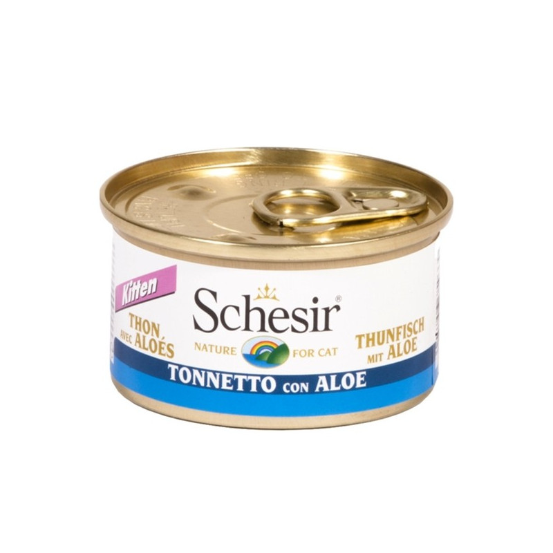 Schesir Chat Kitten Tonnetto avec Aloe en gelée 85 g Schesir Chat Kitten Tonnetto avec Aloe en gelée 85 g