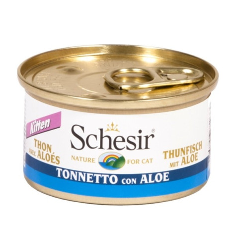 Schesir Chat Kitten Tonnetto avec Aloe en gelée 85 g