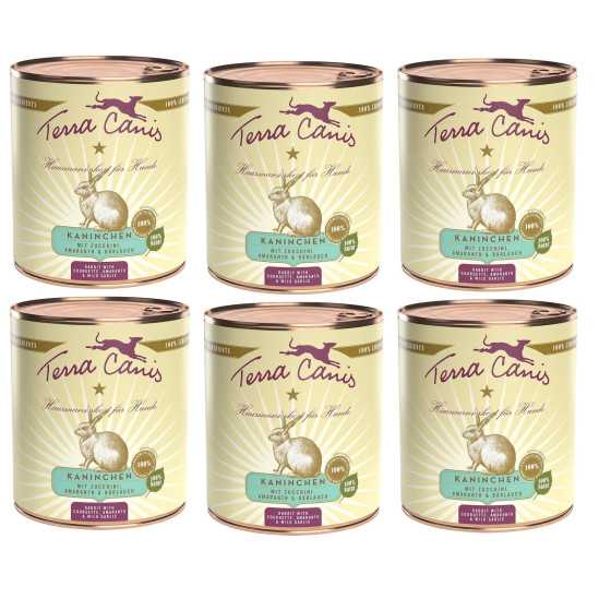 TERRA CANIS Classic Coniglio con Zucchine, amaranto e aglio orsino 6 x 800 gr. - 