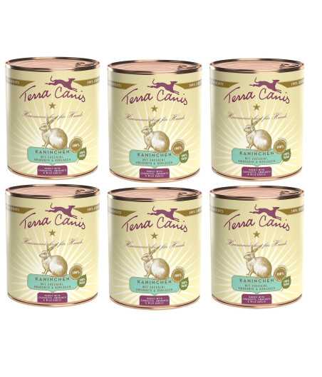 TERRA CANIS Classic Coniglio con Zucchine, amaranto e aglio orsino 6 x 800 gr. -