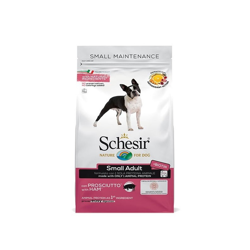 SCHESIR Dog Adult Dry Line Mini Maintenance mit Schinken 800 gr.
