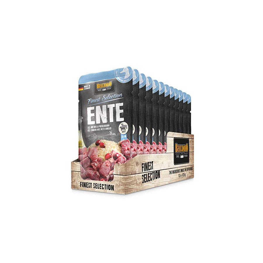 Belcando Canard avec riz et myrtilles rossi 12 x 125 g. (sachets) Belcando Canard avec riz et myrtilles rossi 12 x 125 g. (sachets)