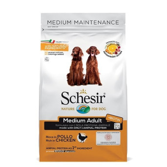SCHESIR Dog Adult Dry Line Medium Maintenance mit Huhn 3 kg.