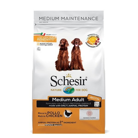 SCHESIR Dog Adult Dry Line Medium Maintenance with Chicken 12 Kg.