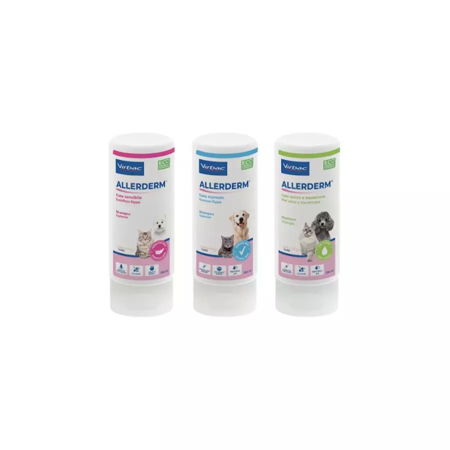 Virbac - Allerderm shampo 250 ml. cute normale Virbac - Allerderm shampo 250 ml. cute normale