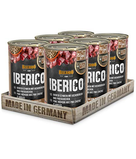 Belcando Adult Maiale iberico e riso 6 lattine da 400 g - Umido al maiale iberico per cani