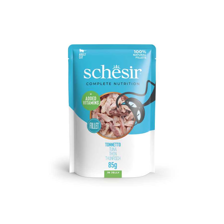 SCHESIR Filets de thon en gelée 85 g. SCHESIR Filets de thon en gelée 85 g.
